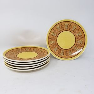 6 Taylor Smith Honey Gold salad bread plates